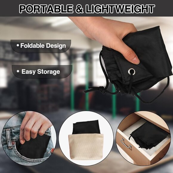 Lightweight & Foldable Drawstring Backpack - 20 Black Bags for Every Occasion - Picture 6 of 7